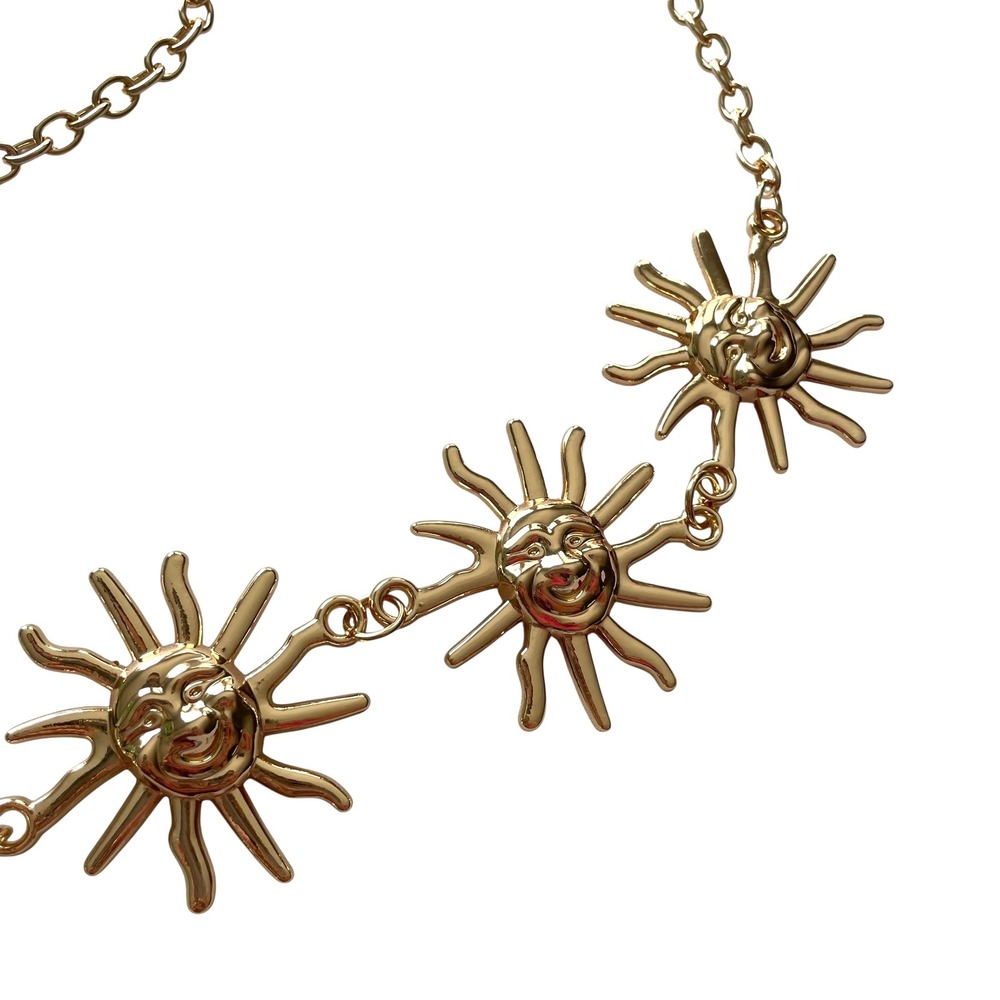 Radiant Sun Charm Chain‎ Belt Statement Waist Boho Medallion Celestial concho - Picture 7 of 7